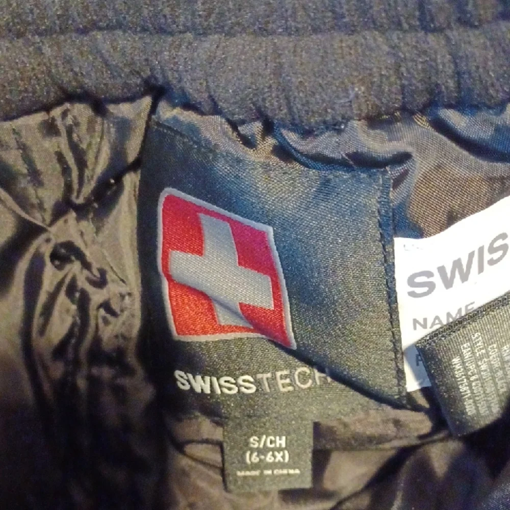 Swiss Tech Kids Black Puffer Pants Water Resisant Insulated Pants 6-6X